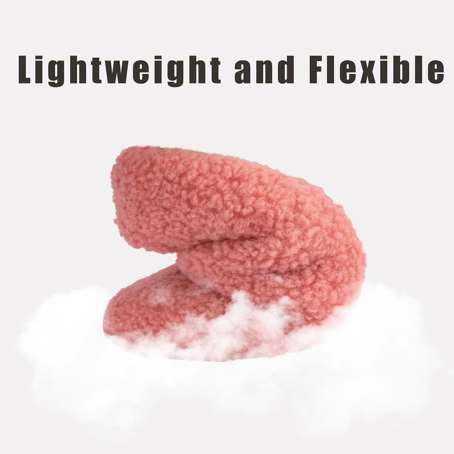 Women's House Slippers Lightweight Memory Foam House Shoes Cozy Closed Back Slippers with Curly Fleece for Indoor Outdoor