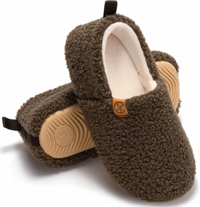 Women's House Slippers Lightweight Memory Foam House Shoes Cozy Closed Back Slippers with Curly Fleece for Indoor Outdoor