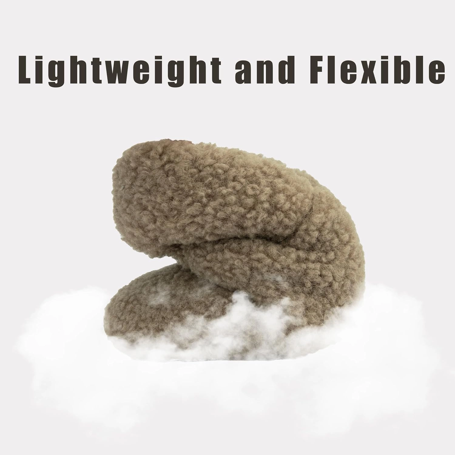 Women's House Slippers Lightweight Memory Foam House Shoes Cozy Closed Back Slippers with Curly Fleece for Indoor Outdoor