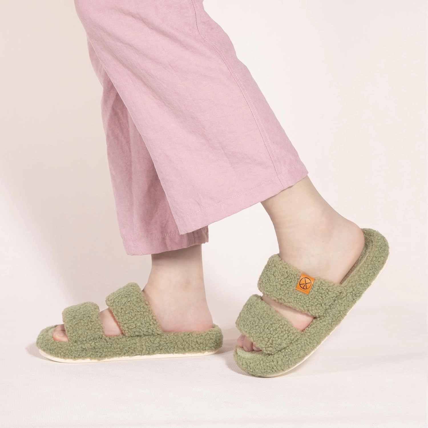 Women's House Slippers Open Toe Indoor Slippers Memory Foam House Shoes with Soft Fleece
