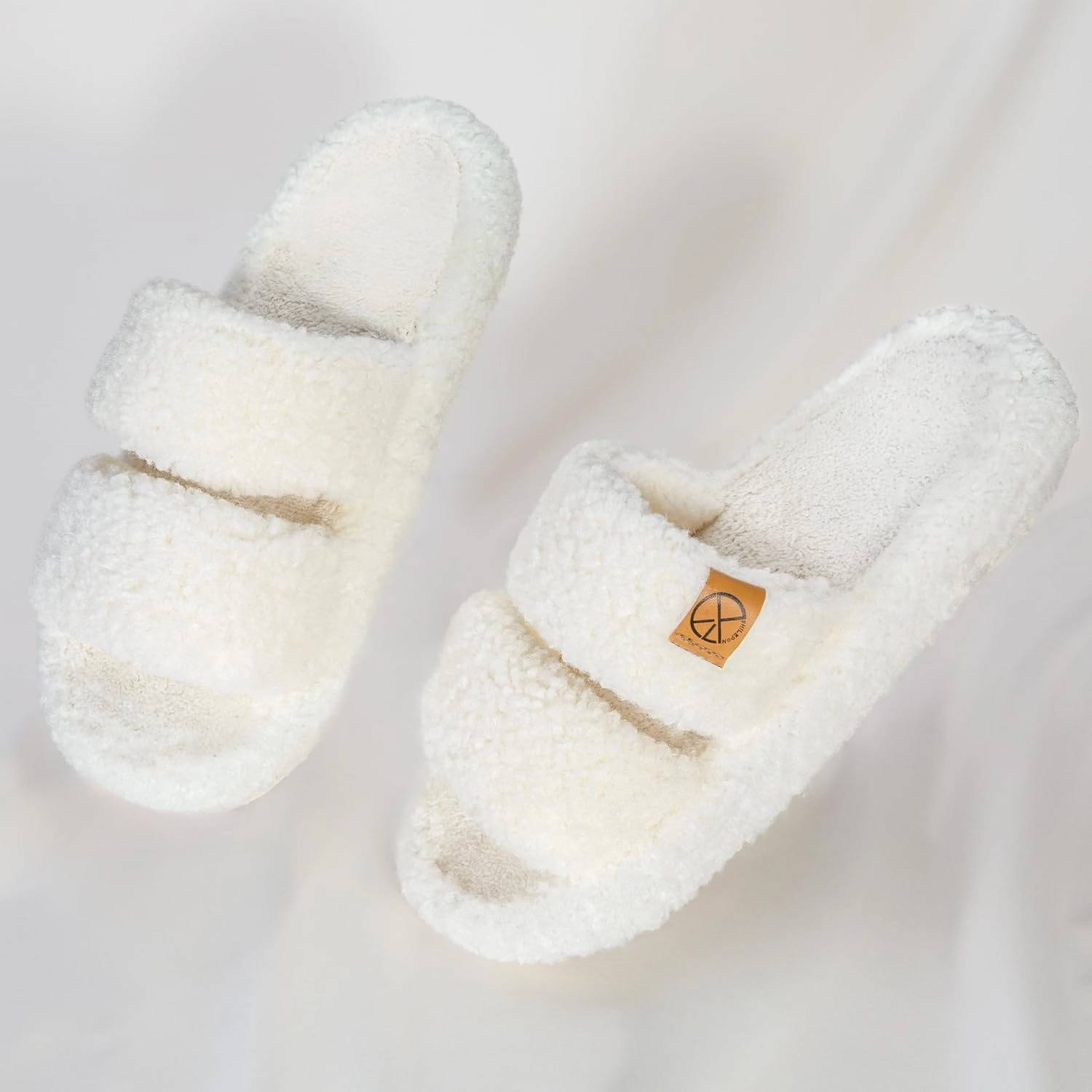 Women's House Slippers Open Toe Indoor Slippers Memory Foam House Shoes with Soft Fleece