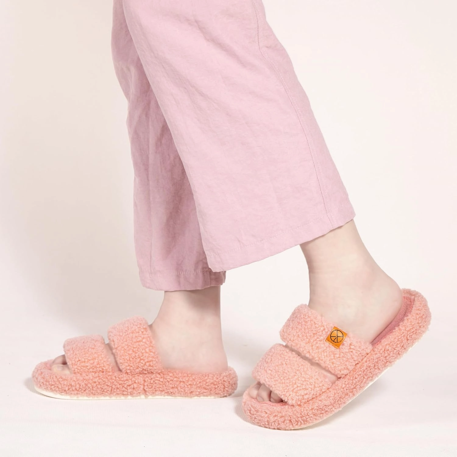Women's House Slippers Open Toe Indoor Slippers Memory Foam House Shoes with Soft Fleece