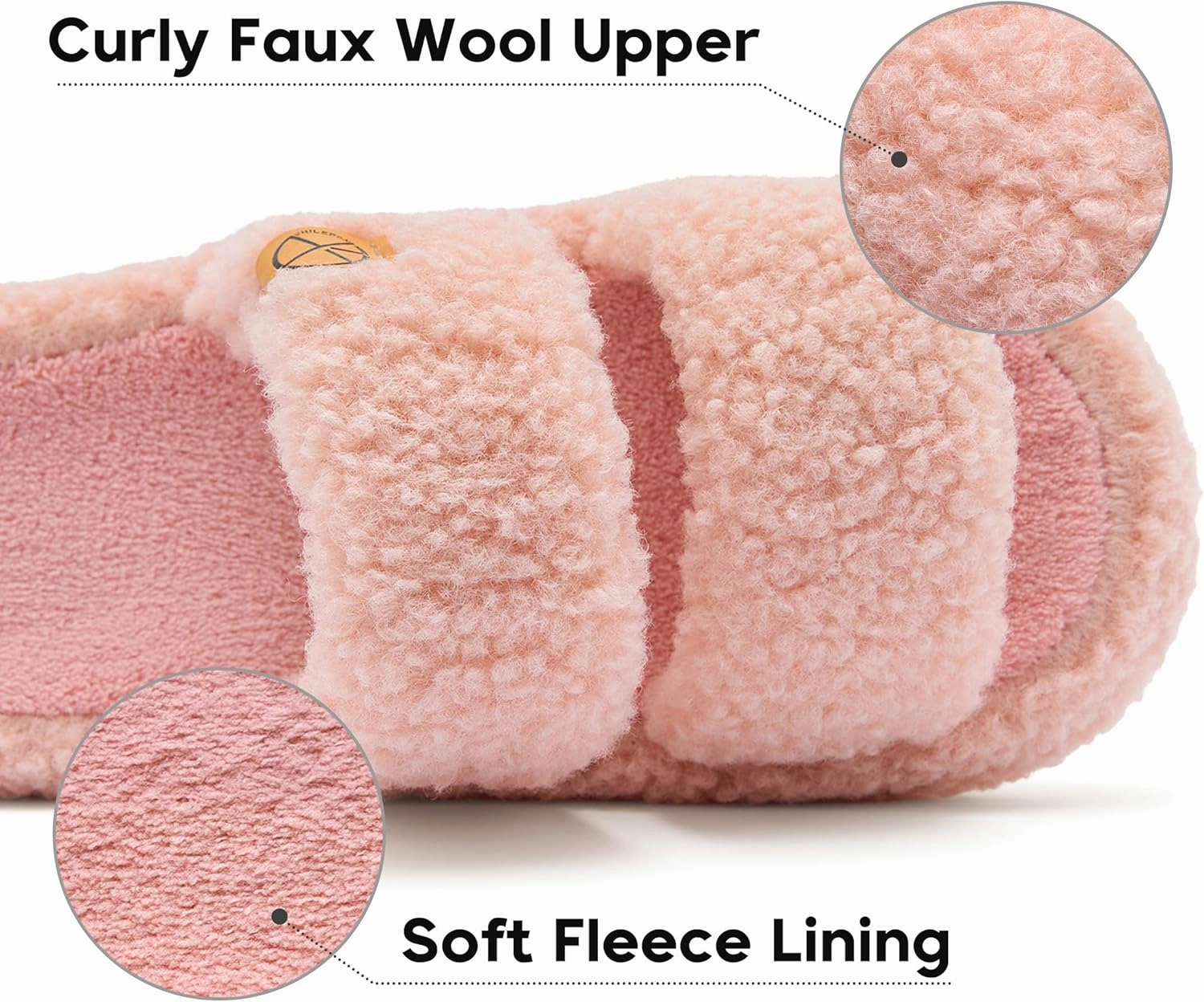 Women's House Slippers Open Toe Indoor Slippers Memory Foam House Shoes with Soft Fleece