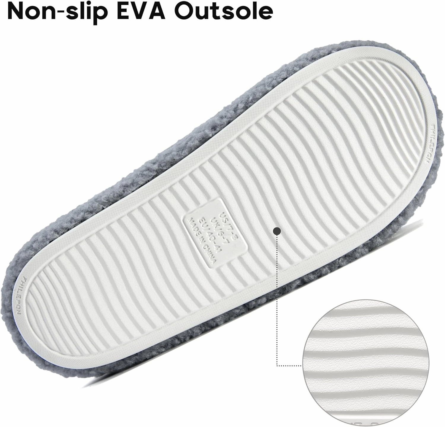 Women's House Slippers Open Toe Indoor Slippers Memory Foam House Shoes with Soft Fleece
