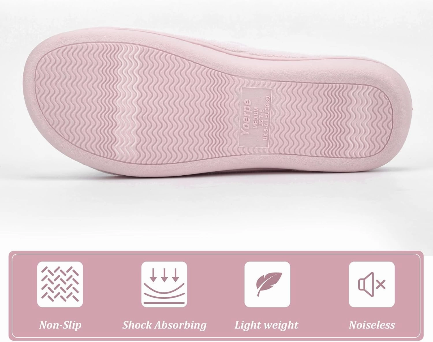 Women’s Orthotic Arch Support Slippers | Adjustable Hook-and-Loop Closure, Memory Foam, Foot Massage Beads, Non-Slip Rubber Sole | Plantar Fasciitis Relief | Indoor/Outdoor Comfort