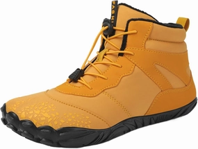 Women's Walking Boots Waterproof Trekking & Hiking Shoes For Backpacking Camping Trails Outdoor Walking Fashionable Women's Shoes Hiking Winter Mini Lightweight girls boots knee D85-Yellow