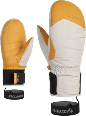 Women's Alpine Ski Leather Mitten Kalea Beige