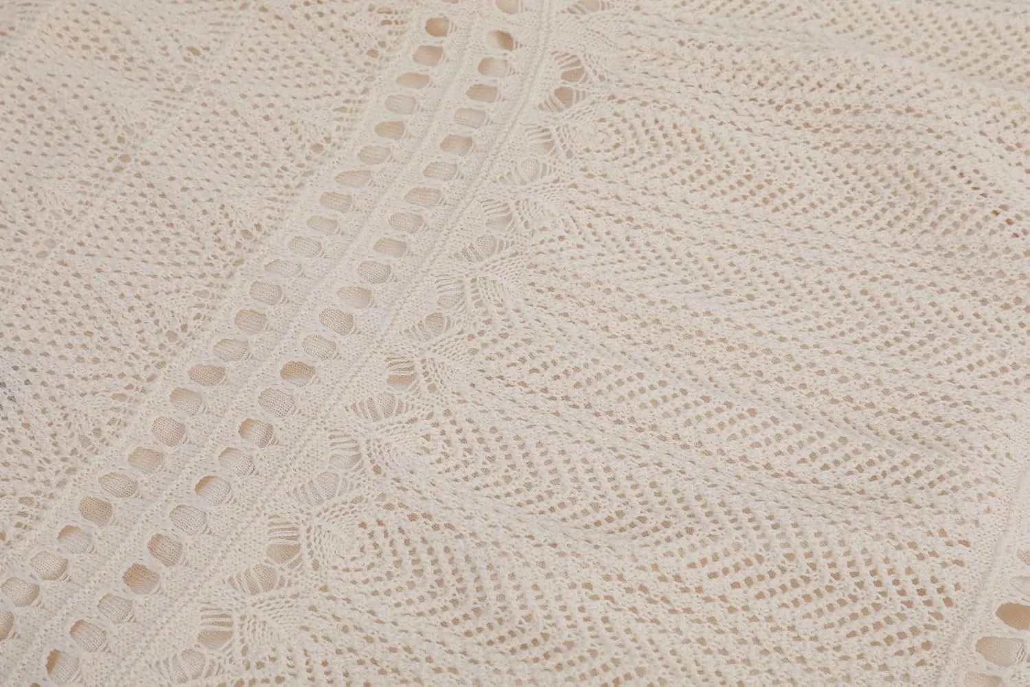 Women's Crochet Knitted Stretchy High Waist Hollow Out Lined Lace Maxi Skirt