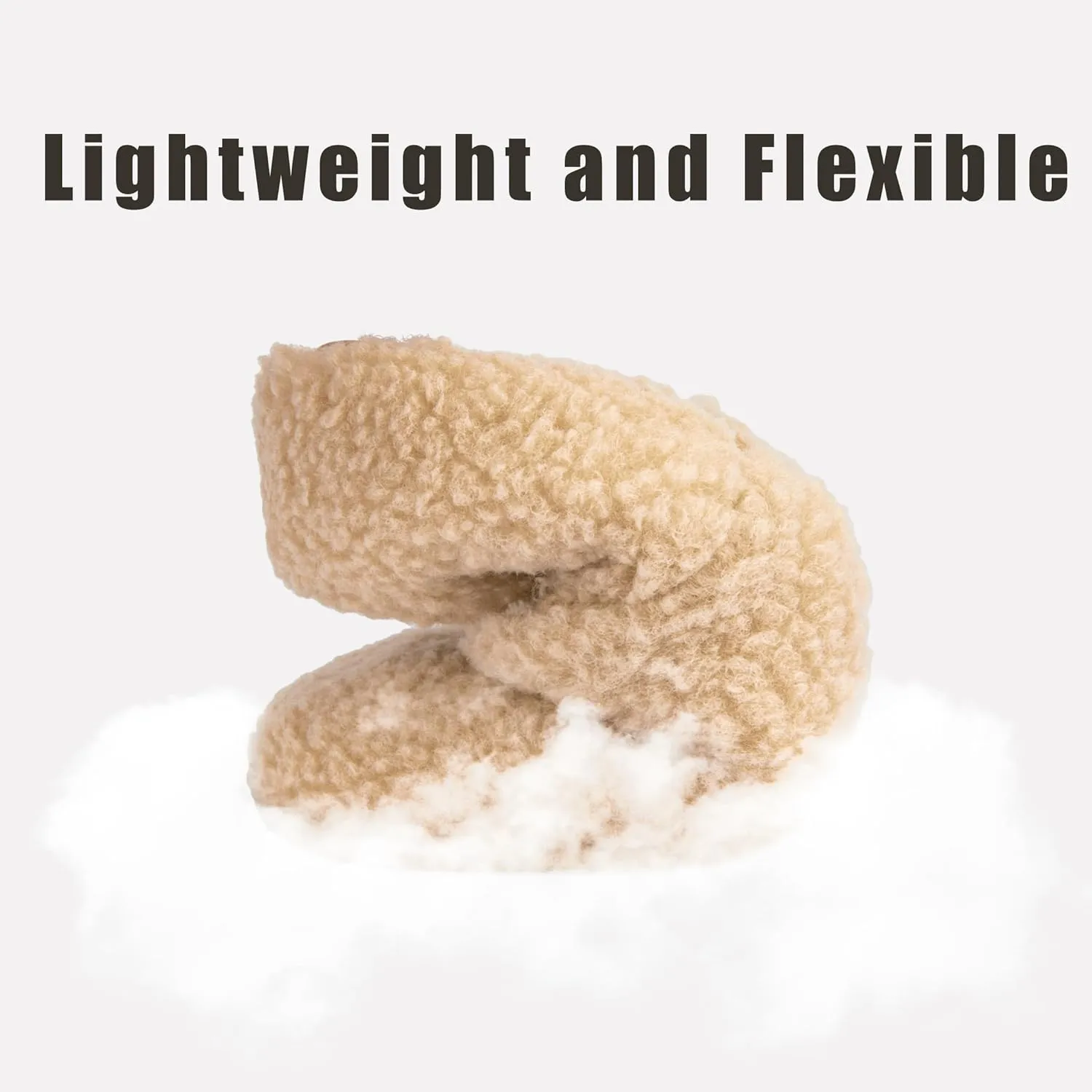 Women's House Slippers Lightweight Memory Foam House Shoes Cozy Closed Back Slippers with Curly Fleece for Indoor Outdoor