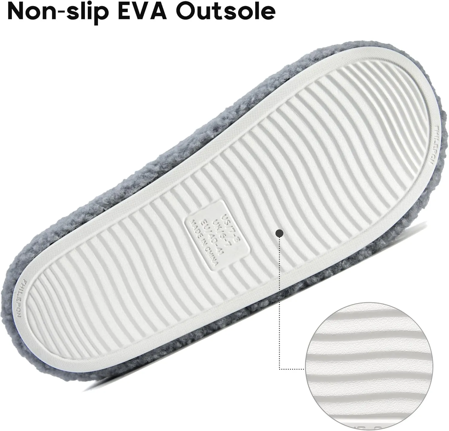 Women's House Slippers Open Toe Indoor Slippers Memory Foam House Shoes with Soft Fleece
