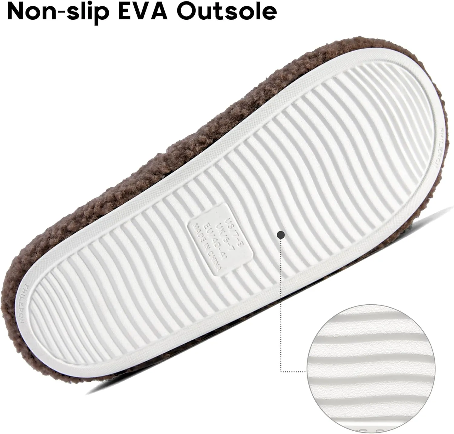 Women's House Slippers Open Toe Indoor Slippers Memory Foam House Shoes with Soft Fleece