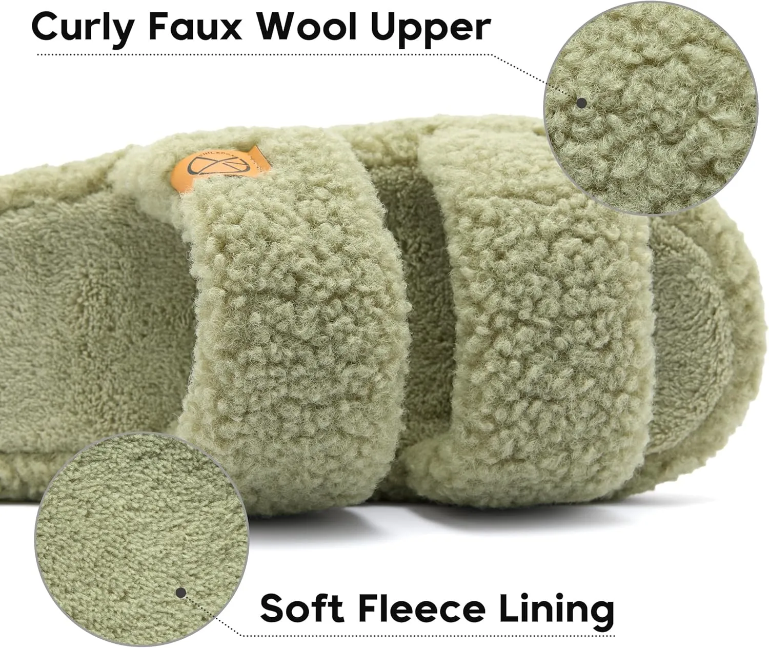 Women's House Slippers Open Toe Indoor Slippers Memory Foam House Shoes with Soft Fleece