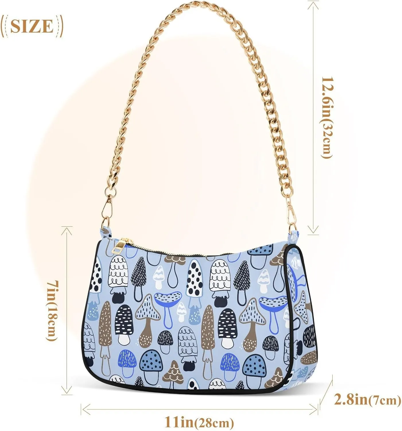 Women's Shoulder Handbags Chain Shoulder Brace for Women Bag Cute Pattern Ladies Vacation Handbags Tote Purse,Multi1