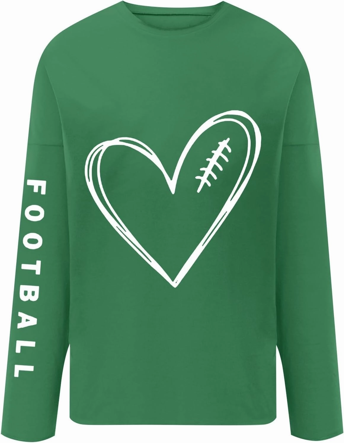 Womens Football Sequin Y2k Sweatshirt Lover Gift Loose Casual Long Sleeve Sweatshirt Tops Football Rugby Game Day