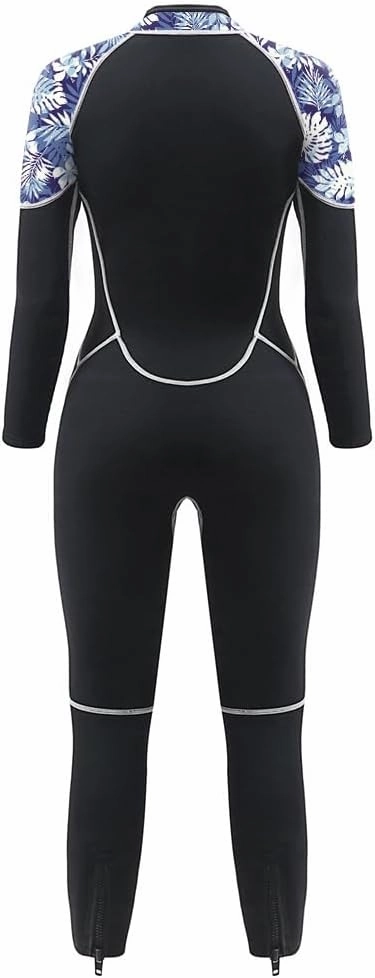 Womens Full Body Wetsuit 3mm - Neoprene Diving Suits Front Zip Dive Skin for Diving Snorkeling Surfing Swimming