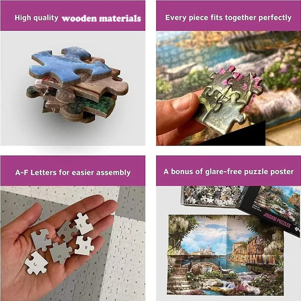 Wooden Puzzles for Adults 1000 Pieces - Jigsaw Puzzles，Funny Wooden Puzzle, Toys Fantasy Glitter Owl Puzzles，Each Piece is Unique，Indispensable，Perfect Together，A Gift for Family and Friends,