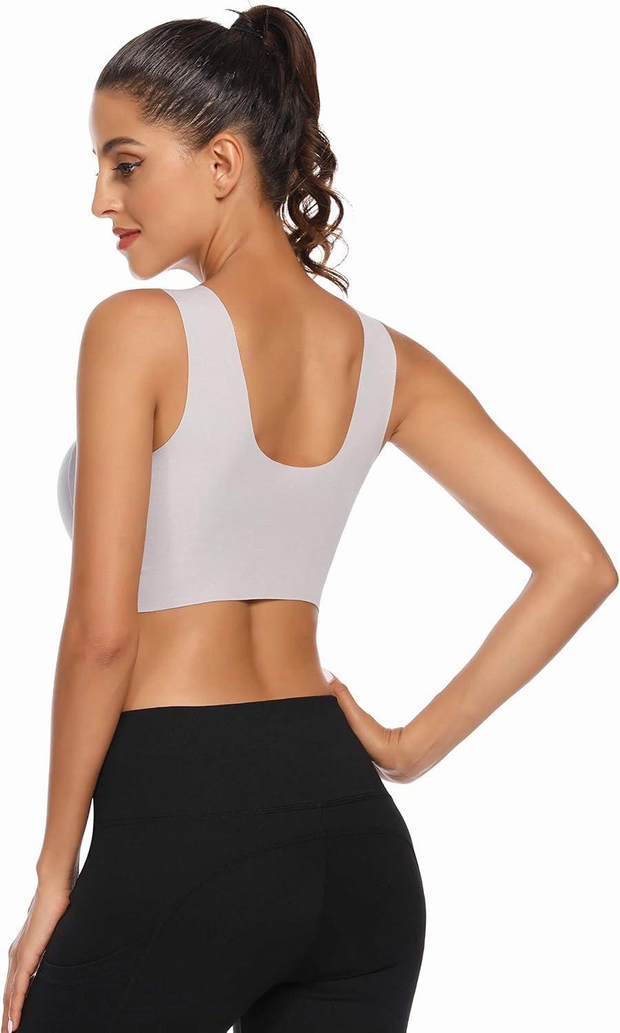 WOWENY Seamless Bras for Women Sleep Leisure Sports Yoga Bra Padded Wireless Thin Soft Comfy Pullover Tops Plus Size