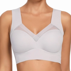 WOWENY Seamless Bras for Women Sleep Leisure Sports Yoga Bra Padded Wireless Thin Soft Comfy Pullover Tops Plus Size