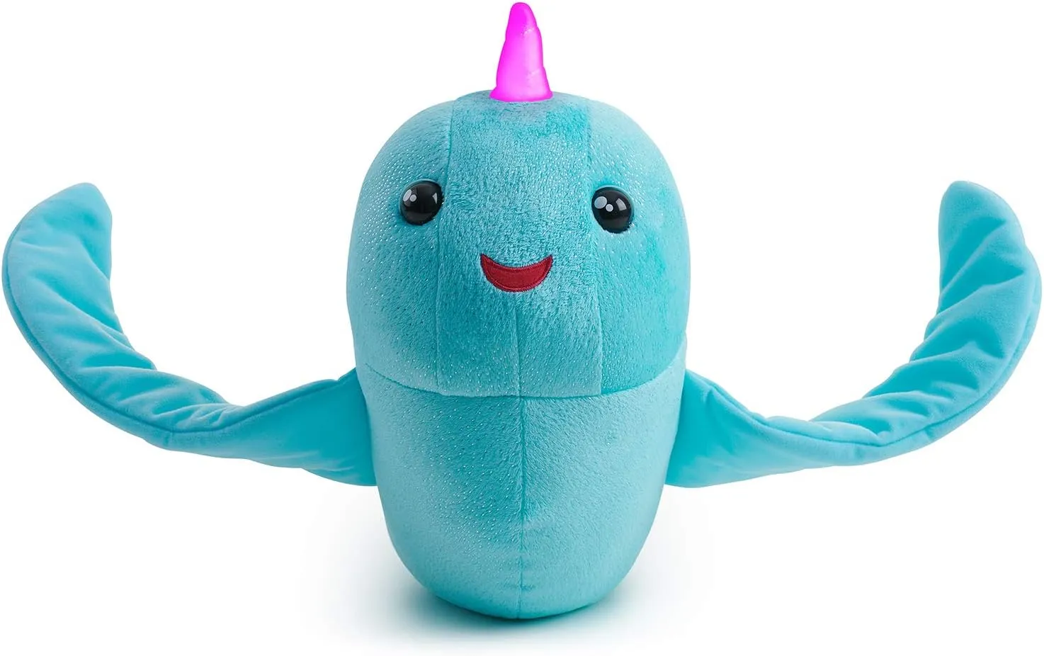 WowWee Fingerlings Hugs - Nikki (Blue Glitter) - Interactive Plush Narwhal
