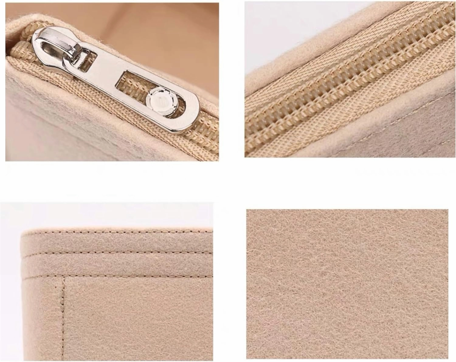 Xoppia Bag Organizer compatible with Dior Groove 25 Bag. Felt Insert Liner for Women Handbag. (Beige, Style A: Exposure)