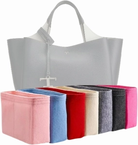 Xoppia Bag Organizer compatible with Tods Bag in Leather Mini. Felt Insert Liner for Women Handbag. (Beige, Style A: Exposure)