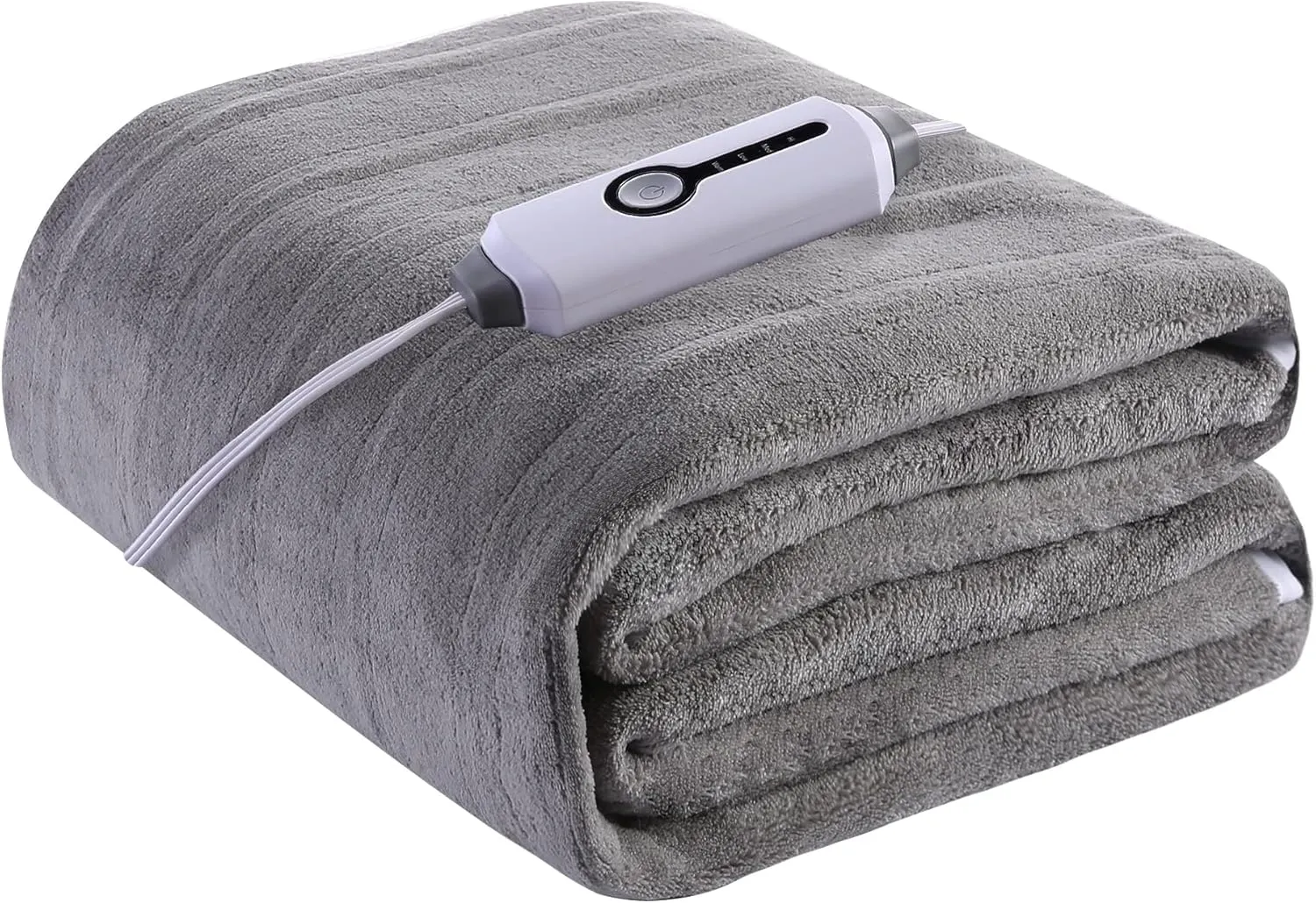 YAKEE Electric Mattress Pad Twin Szie 39''x75'', Soft Colar Fleece with 4 Heating Levels, 10-Hour Auto Shut Off, Fast Heating, Deep Pocket Bed Topper Fit Up to 21", Machine Washable, Grey