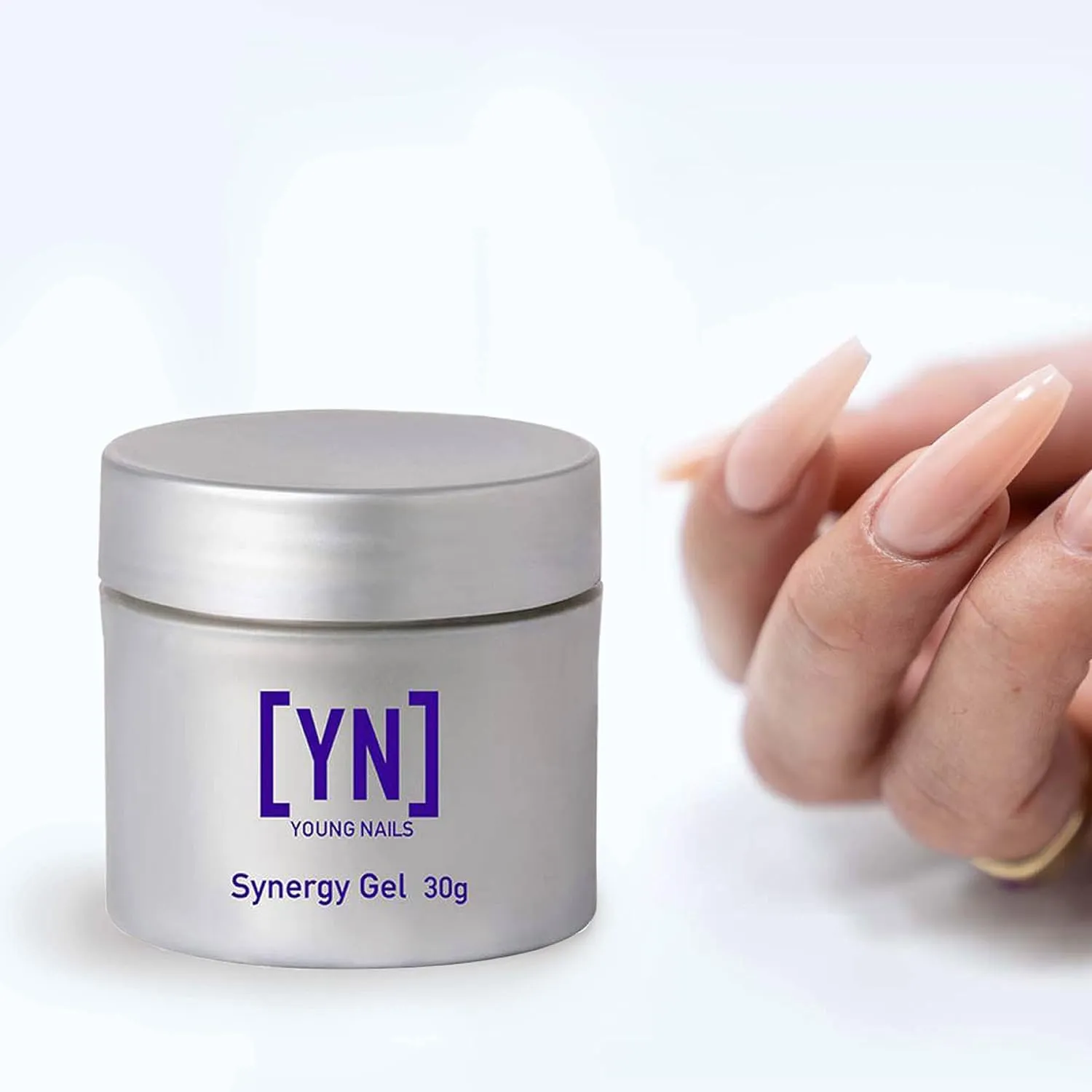 Young Nails Synergy Gel System, Building Gel - Hard Builder Gel, Superior Adhesion & Strength, Structured Nail Gel Builder - Build Gel, Clear, 30g