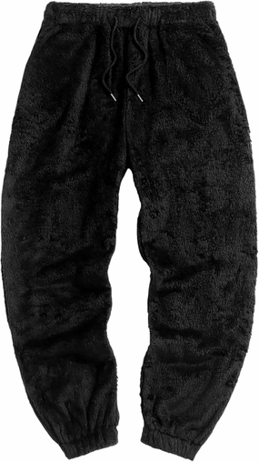 ZAFUL Men’s Fluffy Teddy Beam Feet Plush Fuzzy Warm Pajama Pants Sleepwear Loungewear Trouser with Pockets