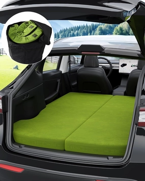 Zenzy 4" Camping Mattress for Model Y with Storage Bags, CertiPUR-US Memory Foam, Soft and Washable Cover, Supportive and Portable for Car Sleeping- 76" x 43"