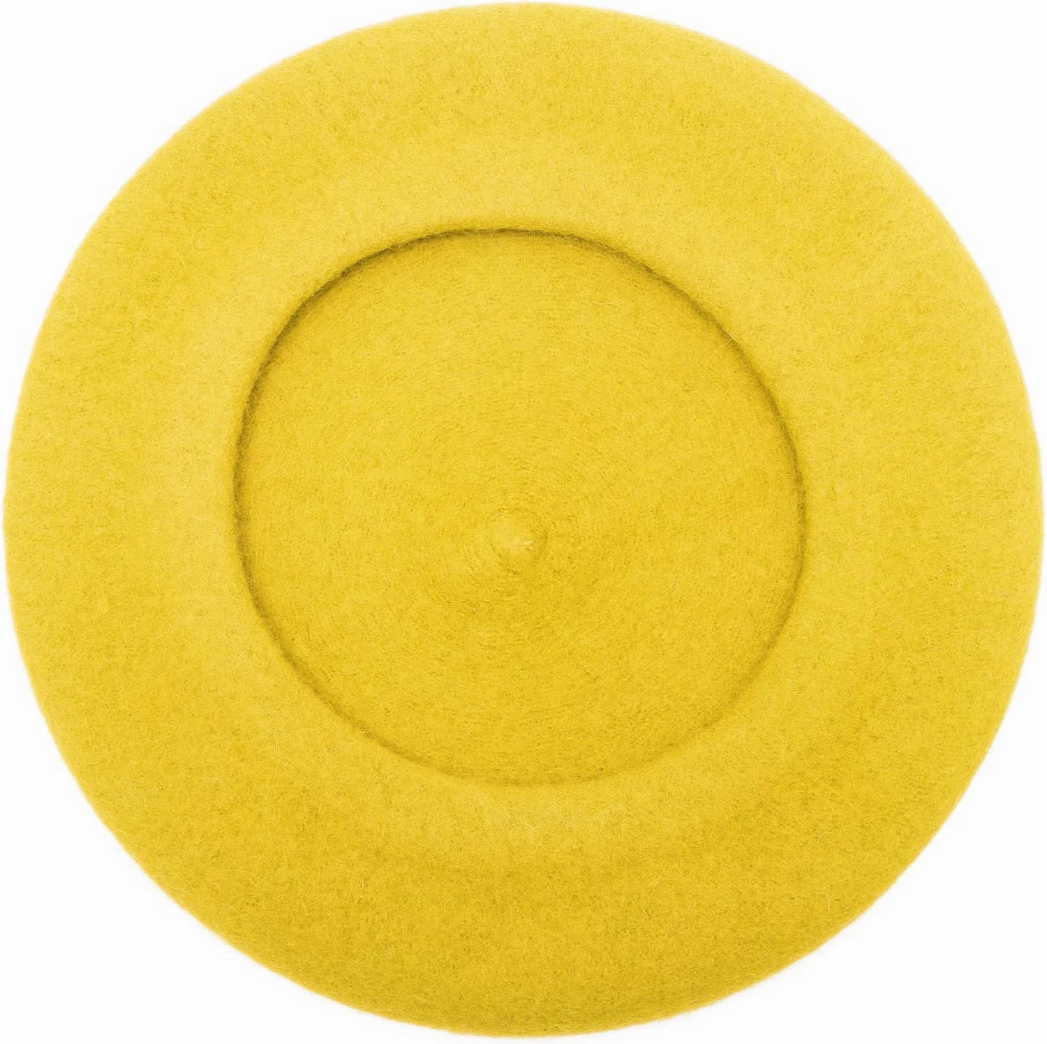 ZLYC Wool French Beret Hat Solid Color Beret Cap for Women Girls