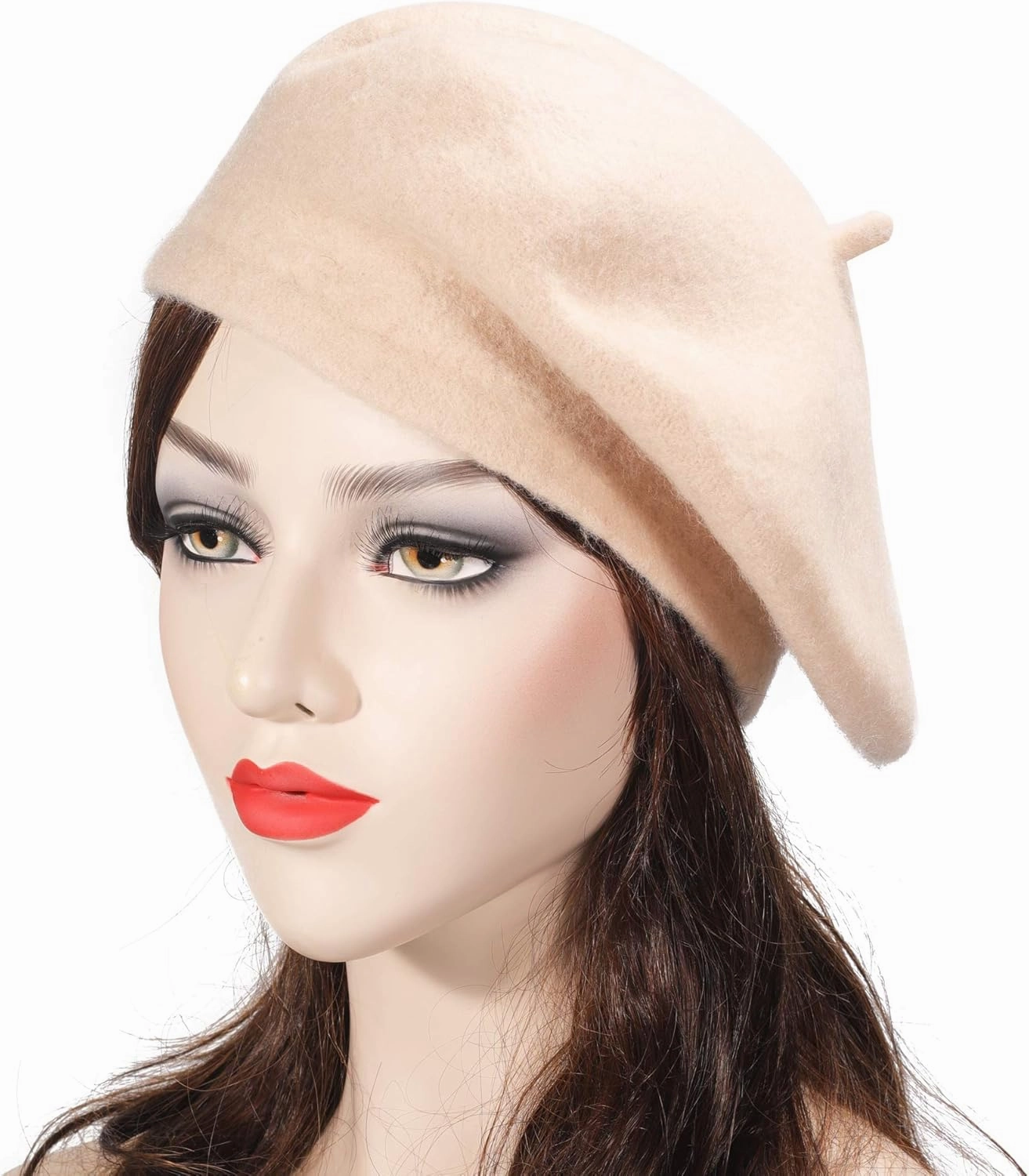 ZLYC Wool French Beret Hat Solid Color Beret Cap for Women Girls