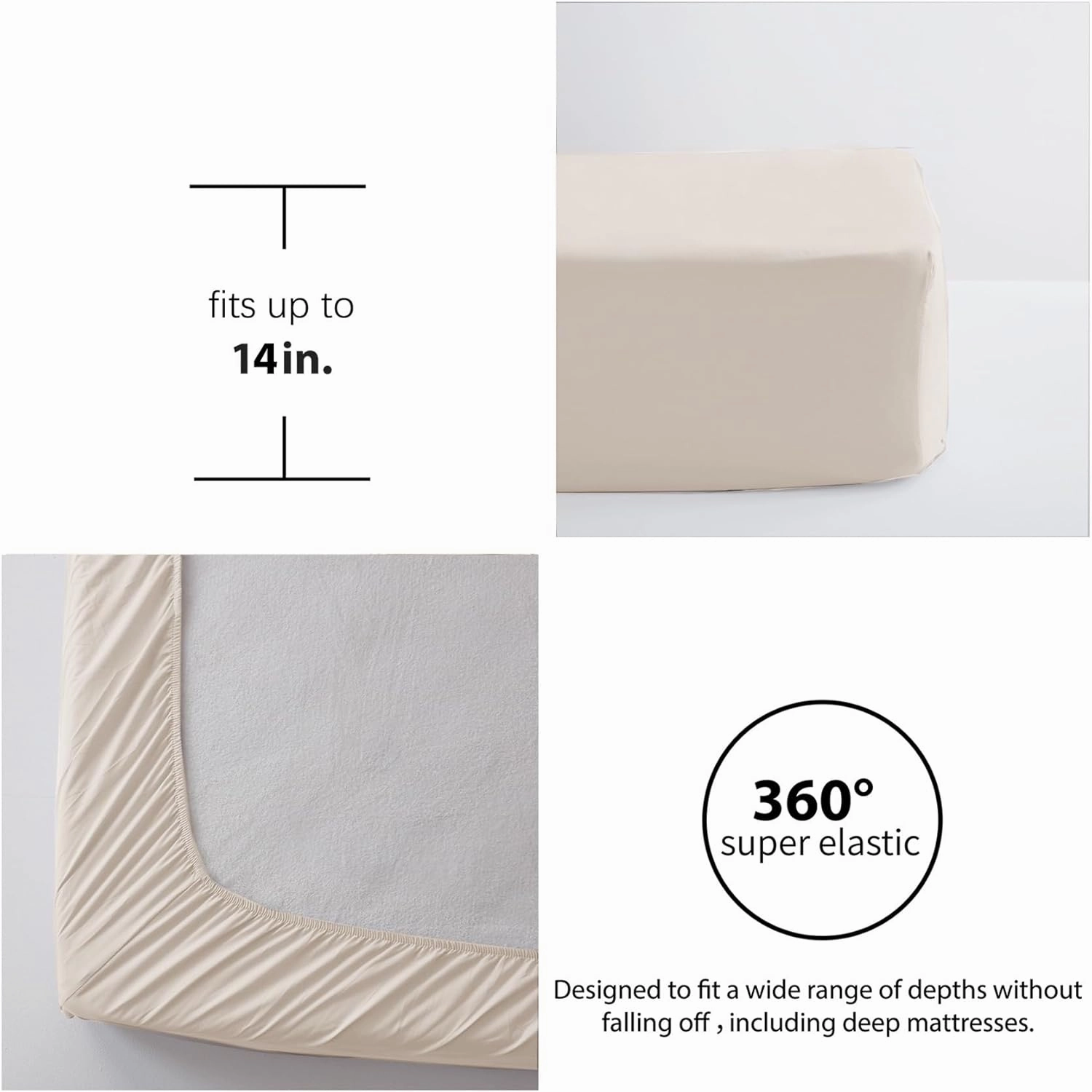 Zzlpp Queen Bed Set 7 Pieces, Beige Tufted Comforter Set with Sheets, All Season Boho Bed in a Bag with 1 Comforter, 2 Pillow Shams, 2 Pillowcases, 1 Flat Sheet, 1 Fitted Sheet