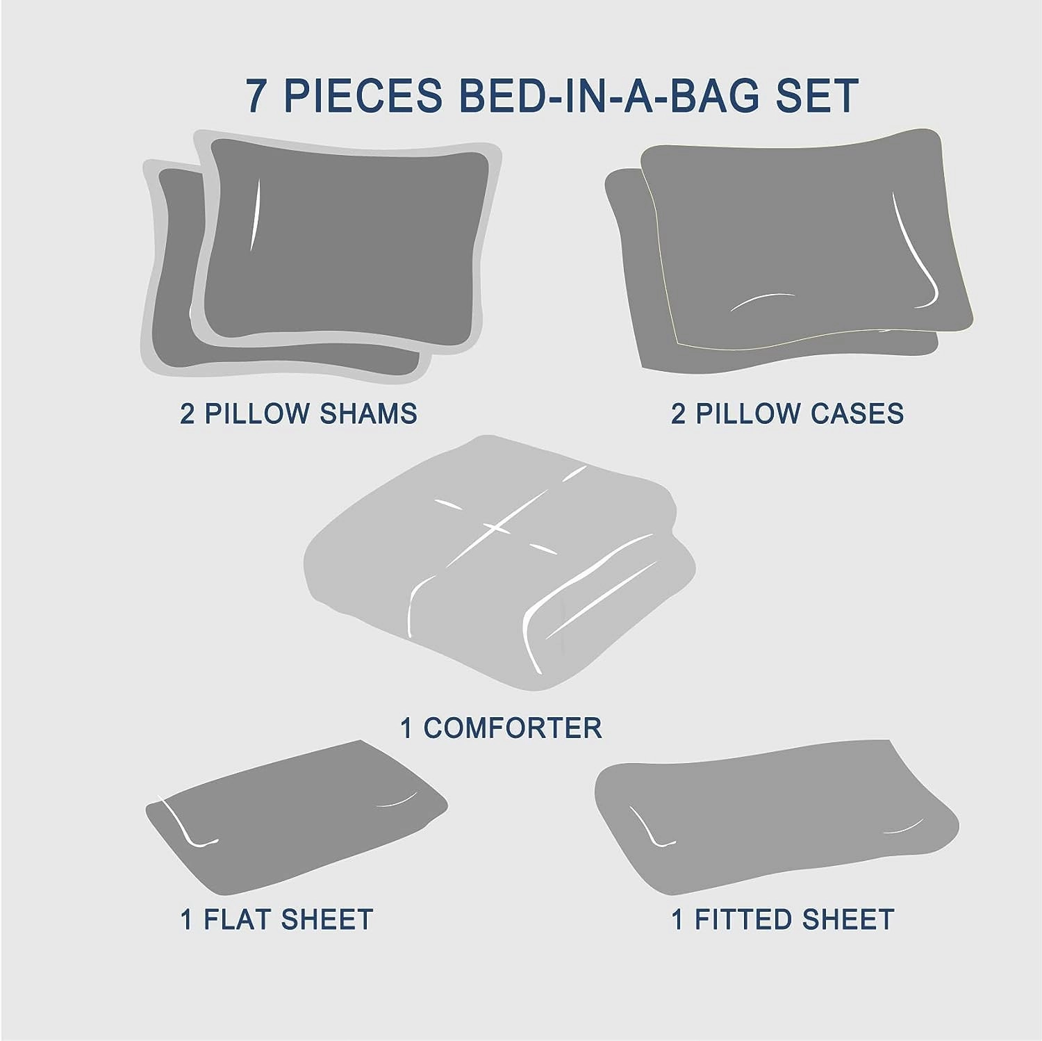 Zzlpp Queen Bed Set 7 Pieces, Beige Tufted Comforter Set with Sheets, All Season Boho Bed in a Bag with 1 Comforter, 2 Pillow Shams, 2 Pillowcases, 1 Flat Sheet, 1 Fitted Sheet